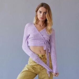 Urban Outfitters Bibi Wrap Sweater Size Small